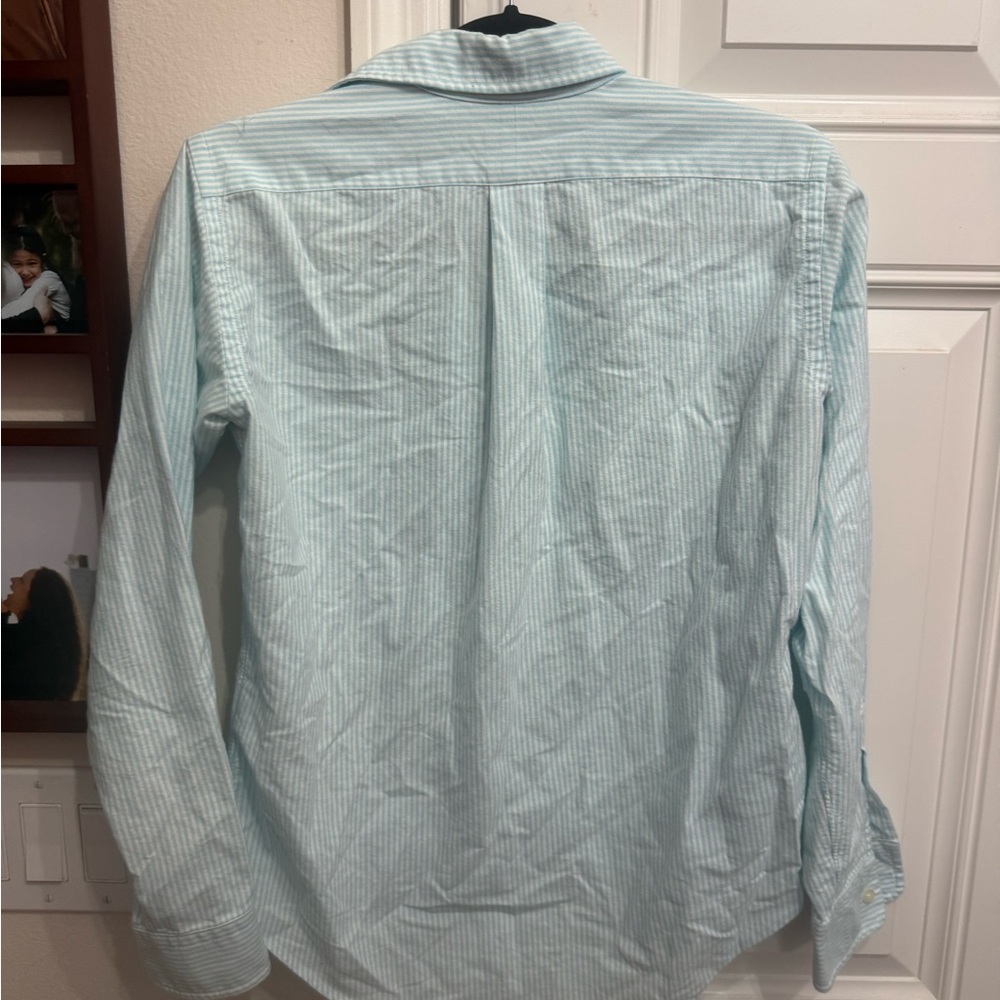 Ralph Lauren Light Blue Stripe Cotton Button-Down Shirt size 4 - Picture 2 of 4